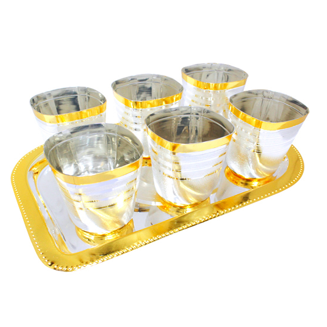 Gold plated hot sale glass set